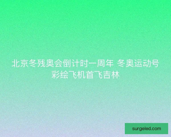 北京冬残奥会倒计时一周年 冬奥运动号彩绘飞机首飞吉林 北京冬残奥会倒计时一周年 冬奥运动号彩绘飞机首飞吉林