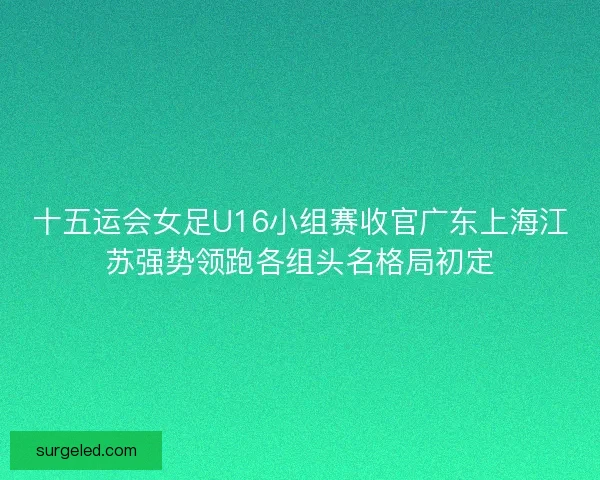 十五运会女足U16小组赛收官广东上海江苏强势领跑各组头名格局初定 十五运会女足U16小组赛收官广东上海江苏强势领跑各组头名格局初定